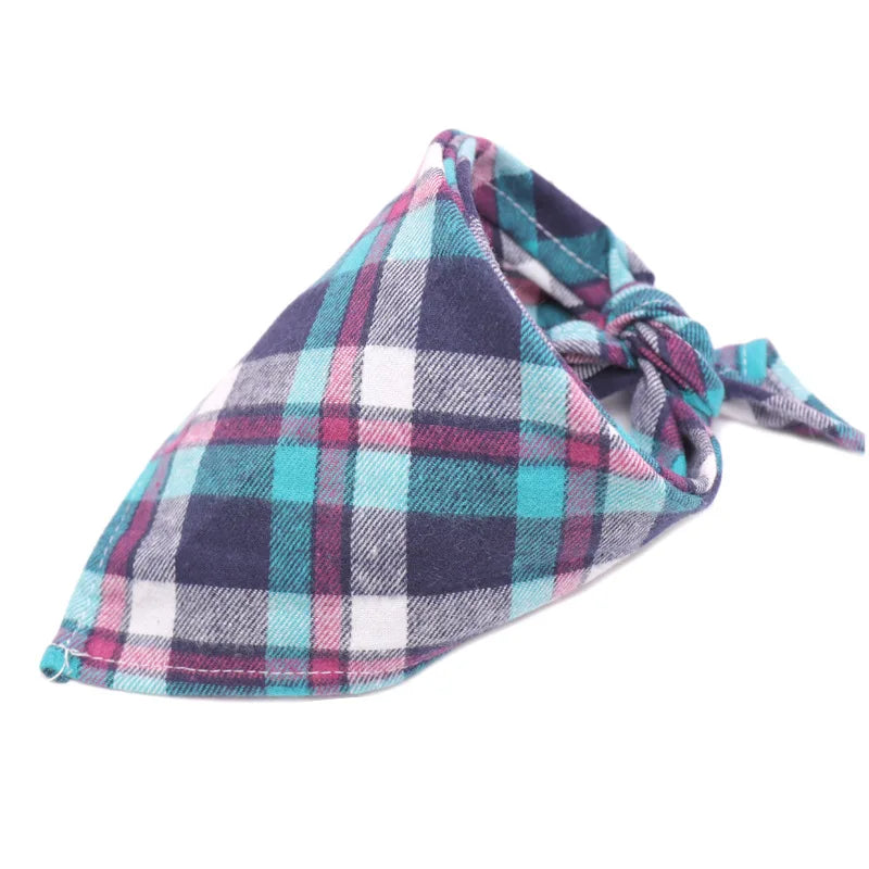 30/50 PCs Dog Plaid  Bandanna