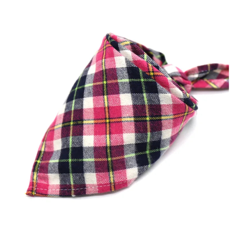 30/50 PCs Dog Plaid  Bandanna