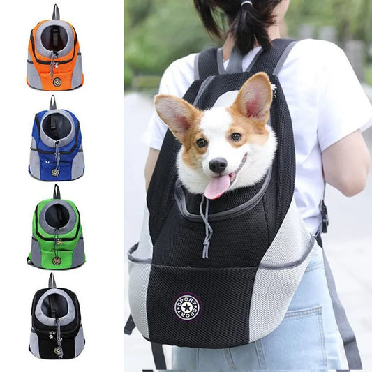 Carrying Out Double Shoulder Dog Backpacking Carrier